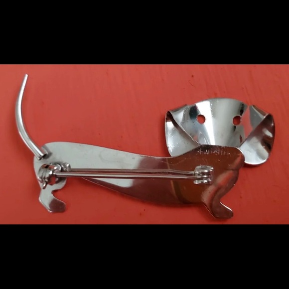 Vintage Beau Sterling Sterling Dachshund Pin - Picture 7 of 7